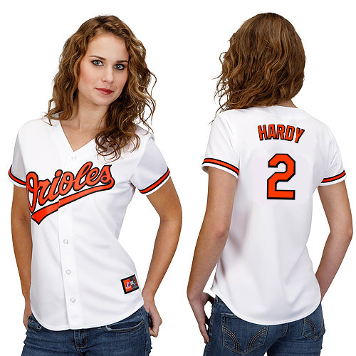 J-J Hardy #2 Youth Baseball Jersey-Baltimore Orioles Authentic Home White Cool Base MLB Jersey